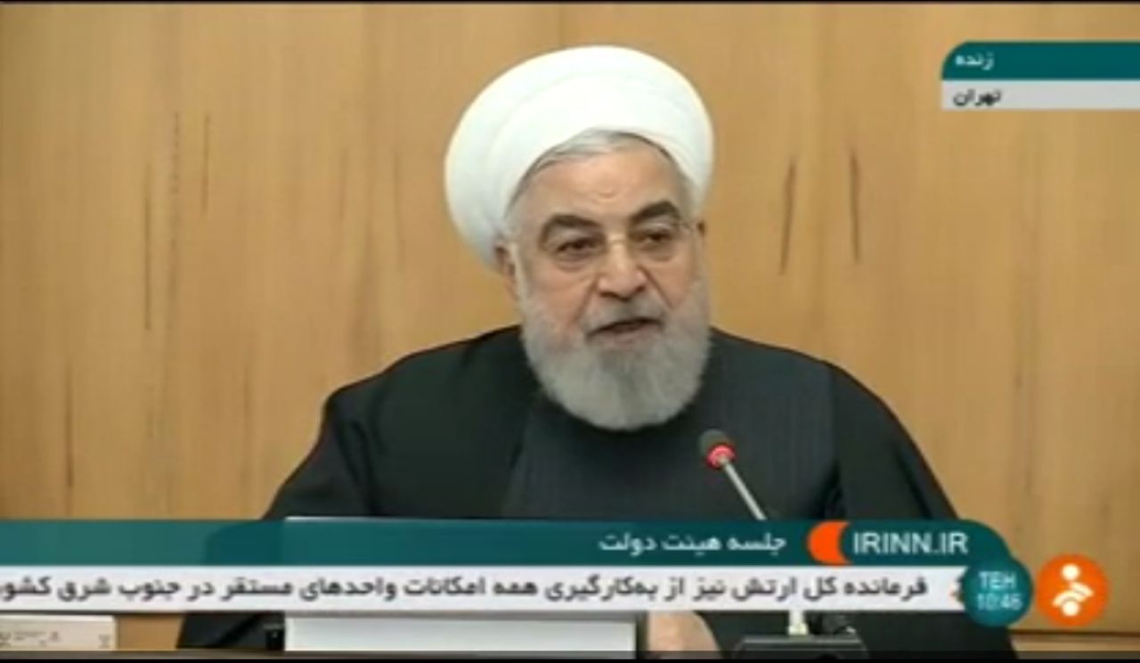 سخنان روحانی در جلسه هیات دولت