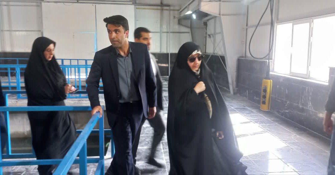 بازدید معاون امور زنان و خانواده ریاست‌جمهوری از تصفیه‌خانه آب شهدای شهرستان ملکشاهی