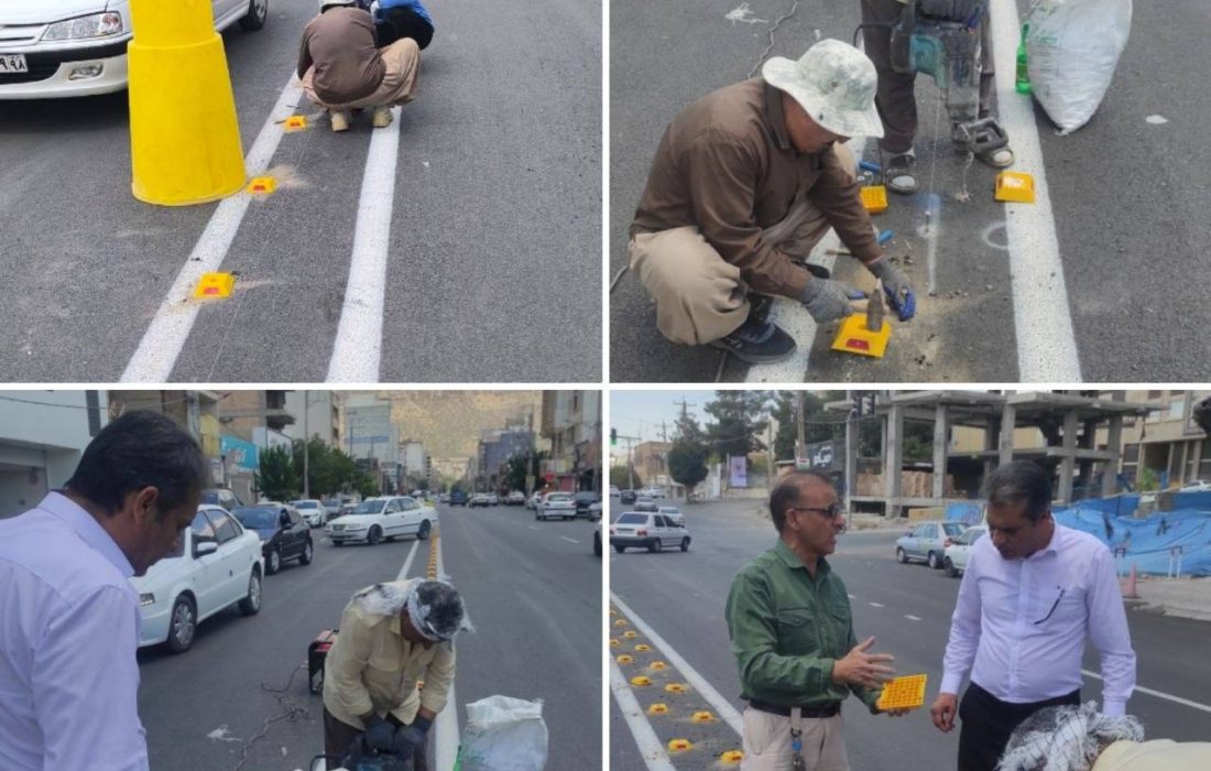 آغاز نصب علائم ترافیکی در شهر ایلام