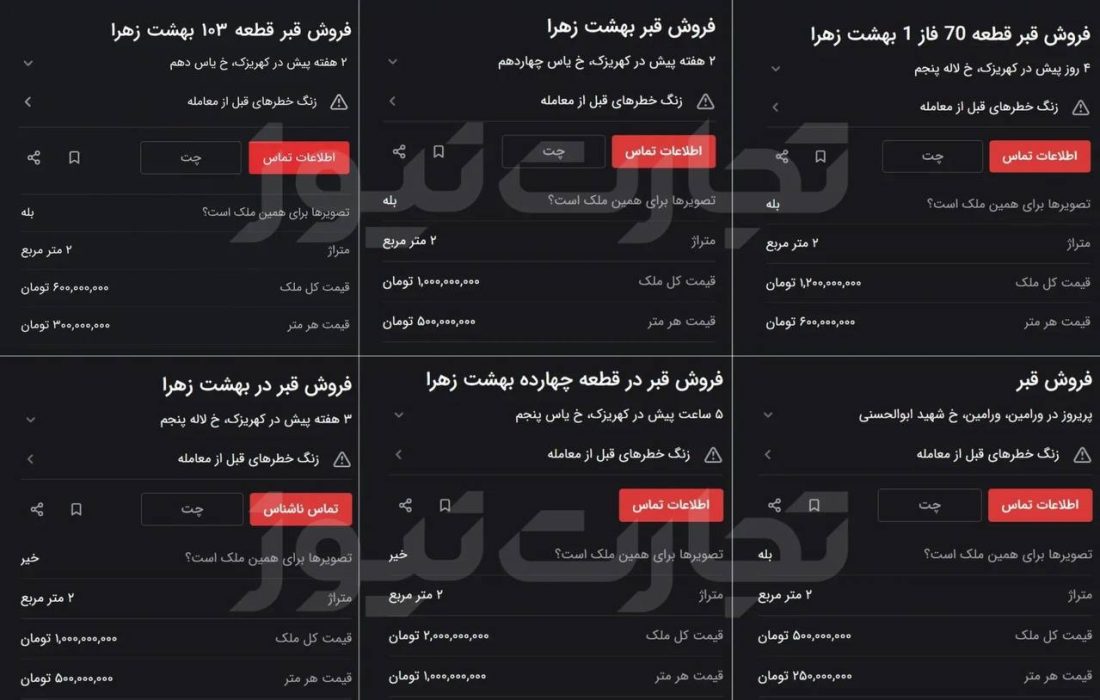 بازار داغ خریدوفروش قبر